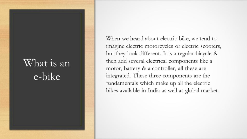 What is a ebike or an Electric Cycle?