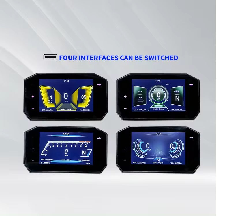 Touch Motorcycle Instrument Touch Screen Electric Motorcycle Speedometer Navigation Display ...